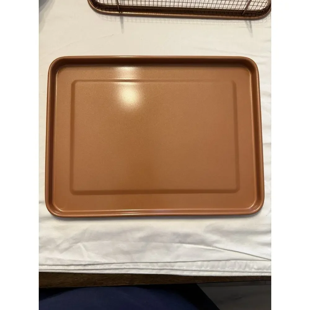 Gotham Steel Crisper Tray Set Titanium Ceramic Copper Oven Safe Dishwasher Safe